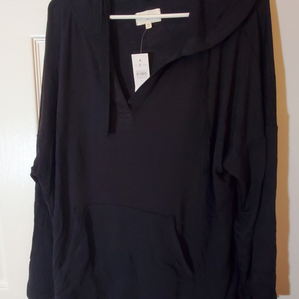 NWT Lou& Grey black light weight hoodie
